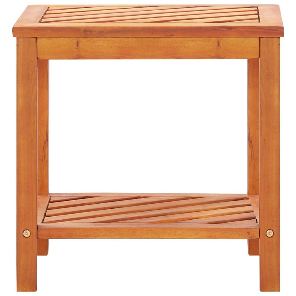 vidaXL Side Table Solid Acacia Wood 17.7"x13"x17.7", 44067