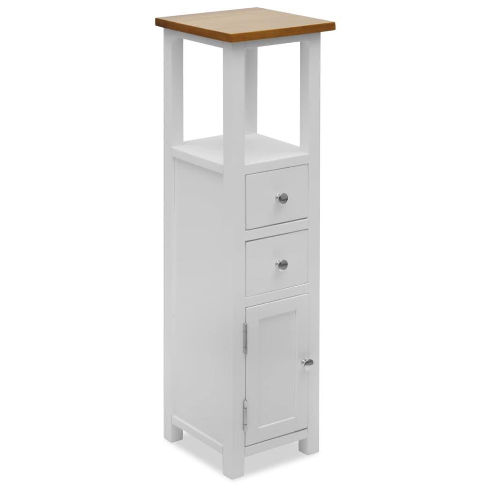 vidaXL Tall Chest of Drawers 10.2"x10.2"x37" Solid Oak Wood, 247049
