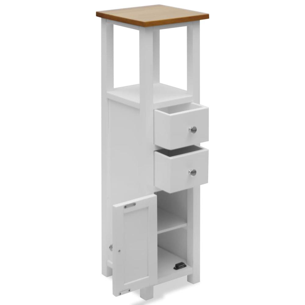 vidaXL Tall Chest of Drawers 10.2"x10.2"x37" Solid Oak Wood, 247049