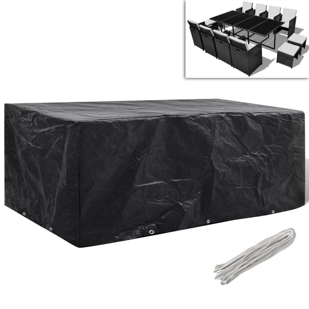 Garden Furniture Cover 8 Person Poly Rattan Set 90" x 45", 41639