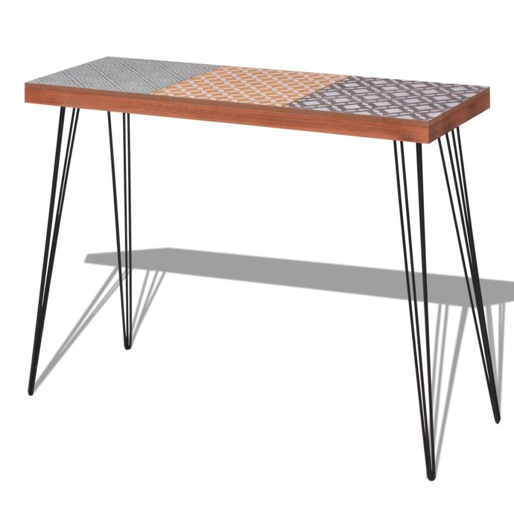 vidaXL Console Table 35.4"x11.8"x28" Brown, 243400