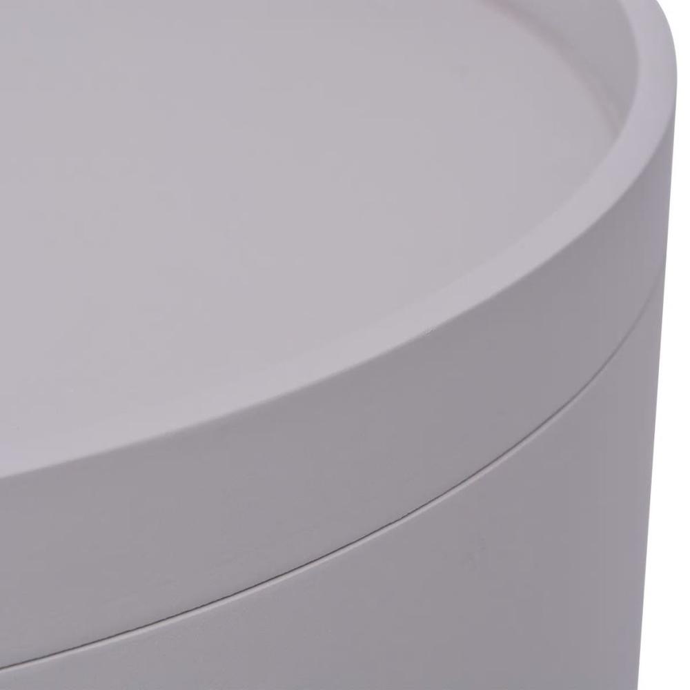 vidaXL Side Table with Serving Tray Round 15.6"x17.5" Gray, 243404