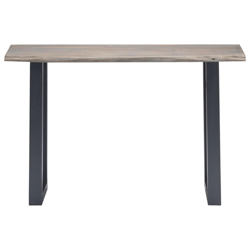 vidaXL Console Table Gray 45.3"x13.8"x29.9" Solid Acacia Wood and Iron, 247831
