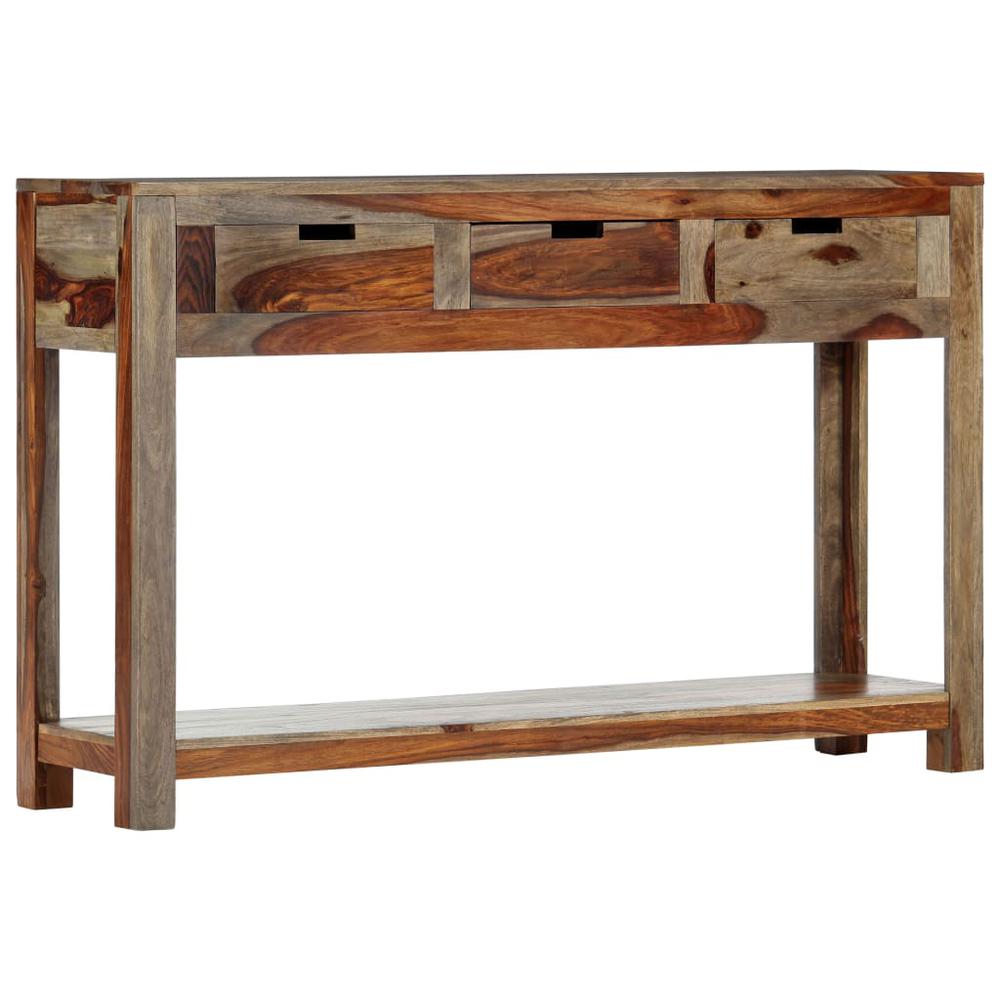 vidaXL Console Table with 3 Drawers 47.2"x11.8"x29.5" Solid Sheesham Wood, 247753