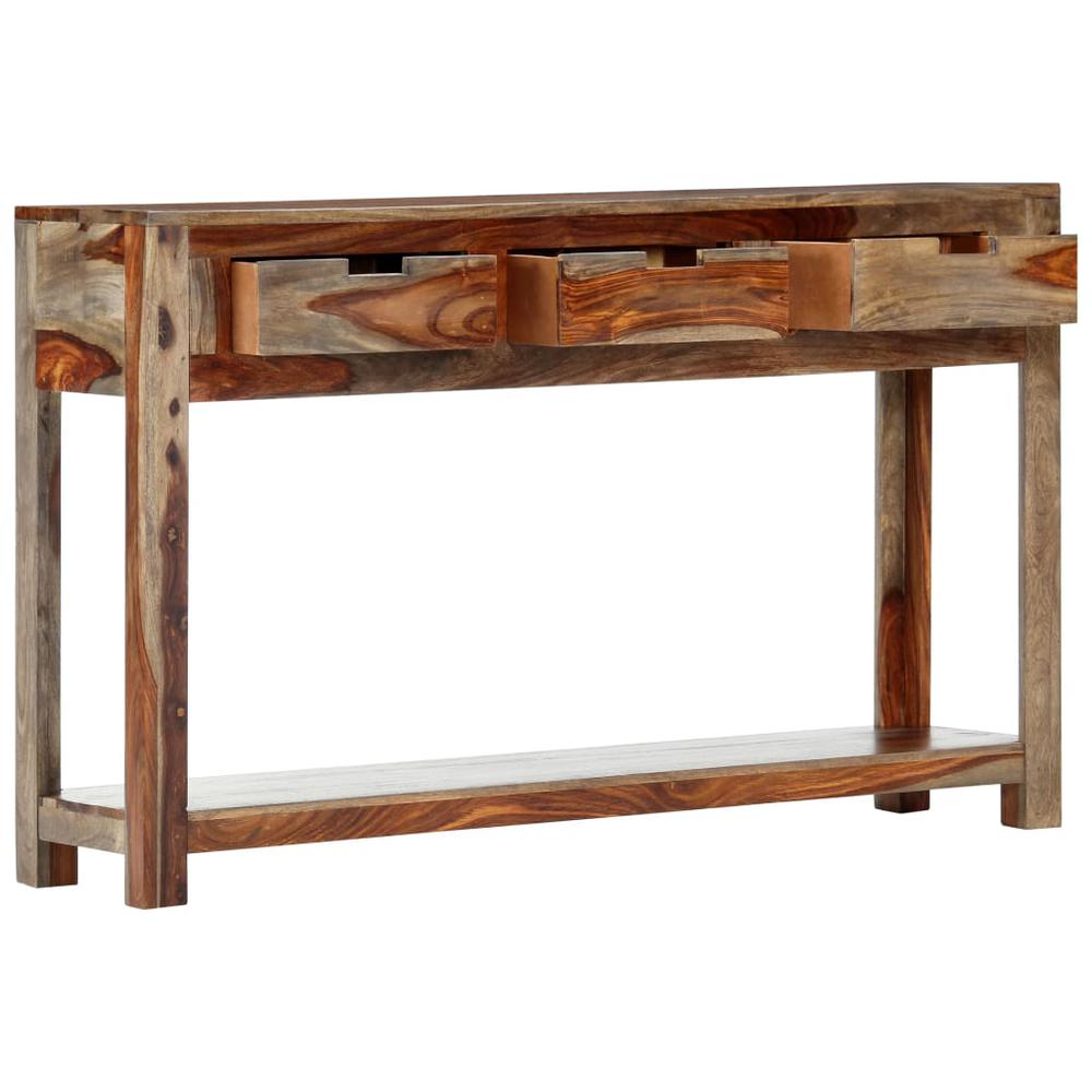vidaXL Console Table with 3 Drawers 47.2"x11.8"x29.5" Solid Sheesham Wood, 247753