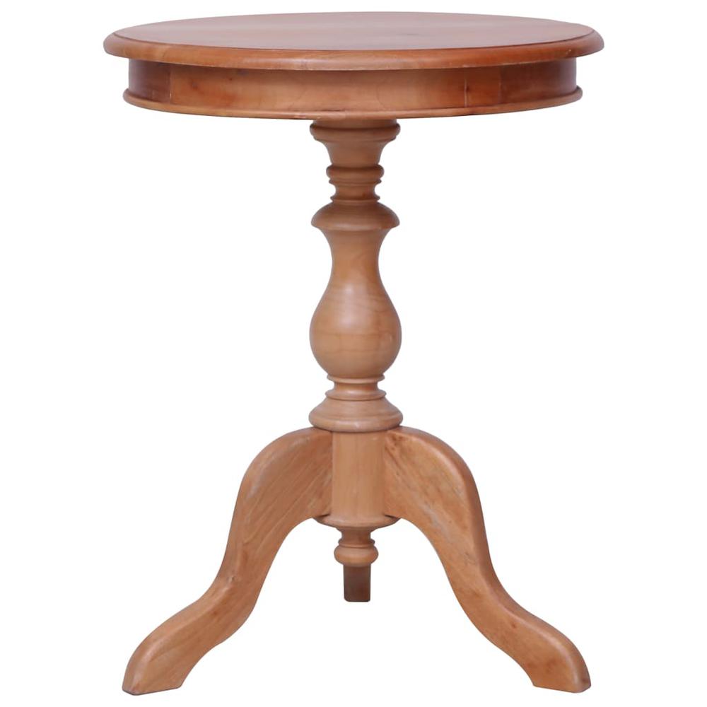 vidaXL Side Table Natural 19.7"x19.7"x25.6" Solid Mahogany Wood, 283846