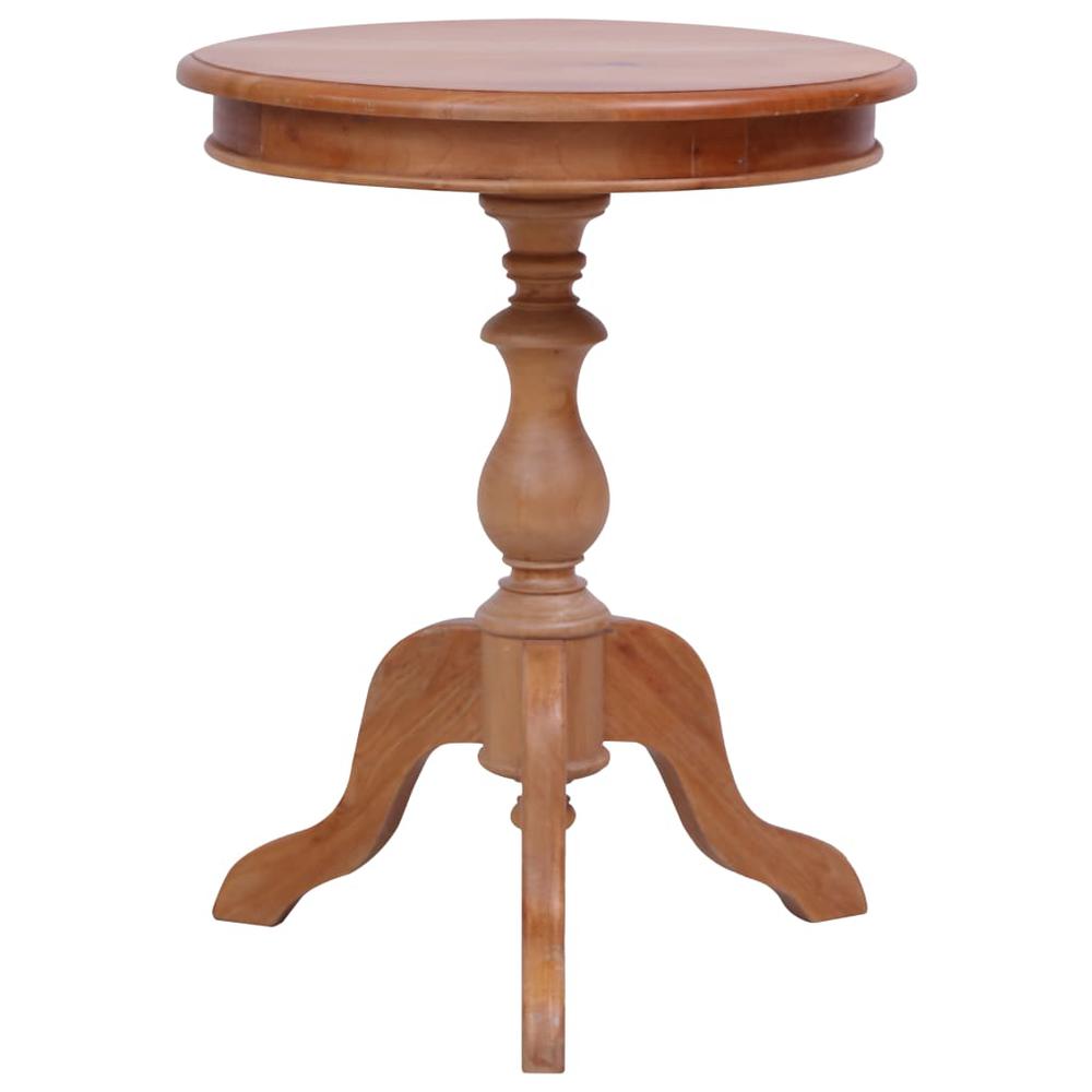vidaXL Side Table Natural 19.7"x19.7"x25.6" Solid Mahogany Wood, 283846