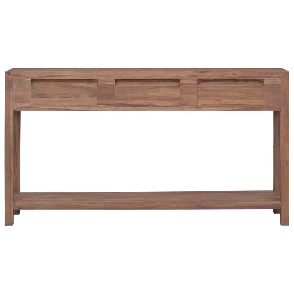 vidaXL Console Table 57.1"x11.8"x31.5" Solid Teak Wood 7737