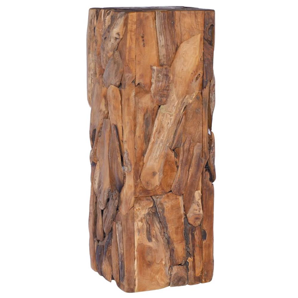 vidaXL Side Table 11.8"x11.8"x31.5" Solid Teak Wood, 288807
