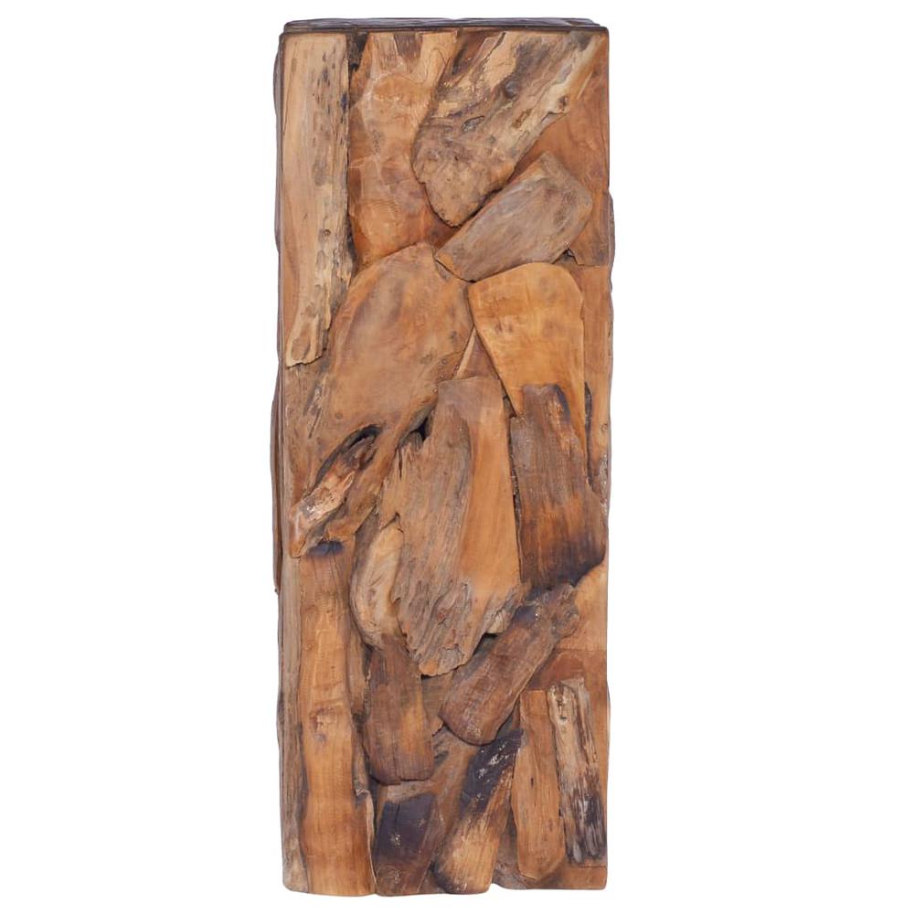 vidaXL Side Table 11.8"x11.8"x31.5" Solid Teak Wood, 288807