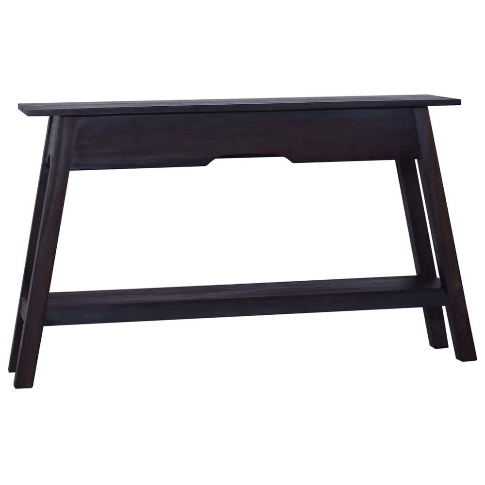 vidaXL Console Table Black 47.2"x11.8"x29.5" Solid Mahogany Wood, 288890
