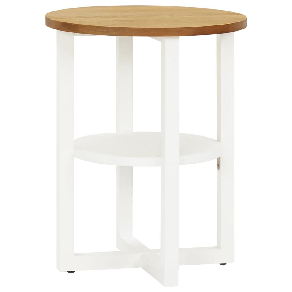 vidaXL Lamp Table 15.7"x19.7" Solid Oak Wood, 289216