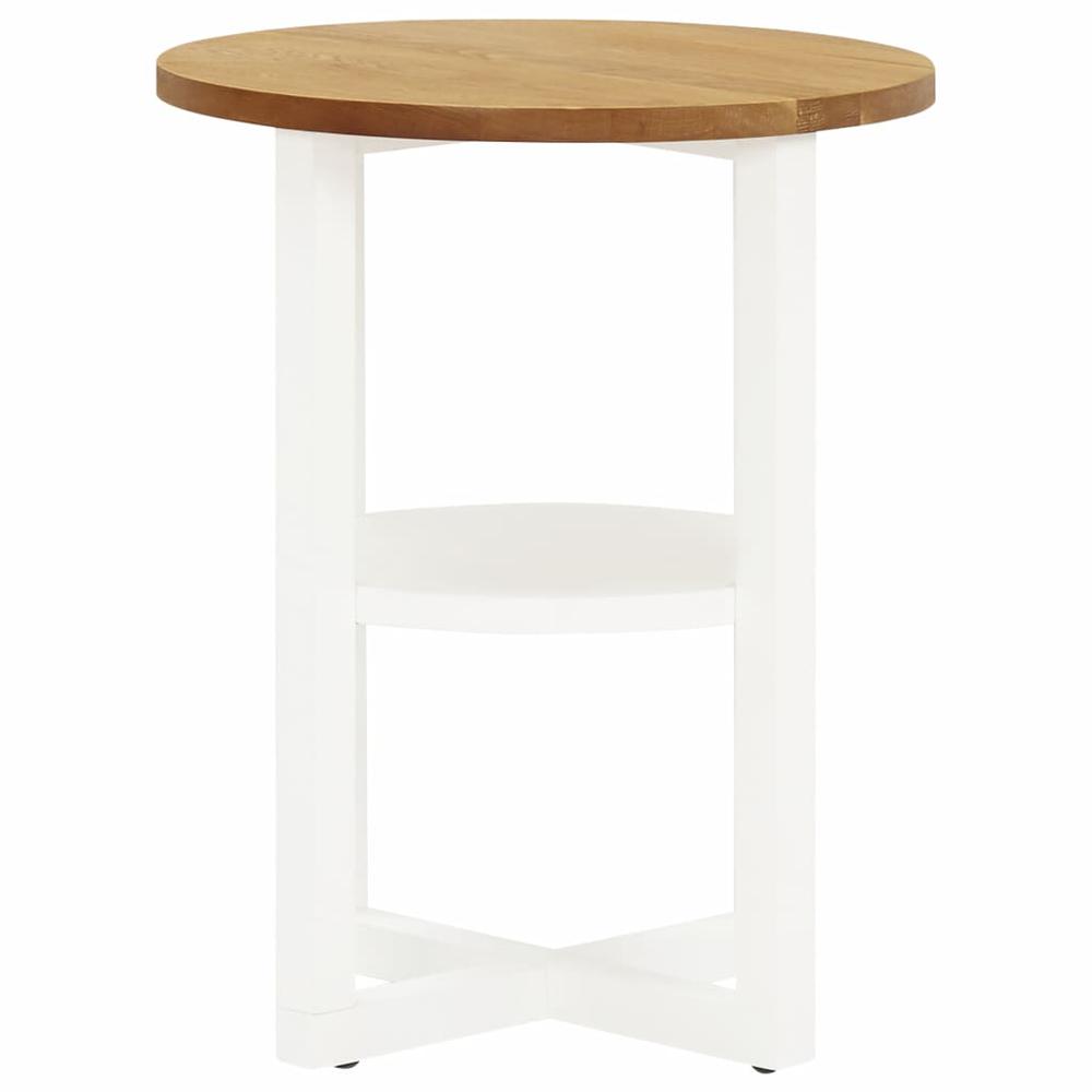 vidaXL Lamp Table 15.7"x19.7" Solid Oak Wood, 289216