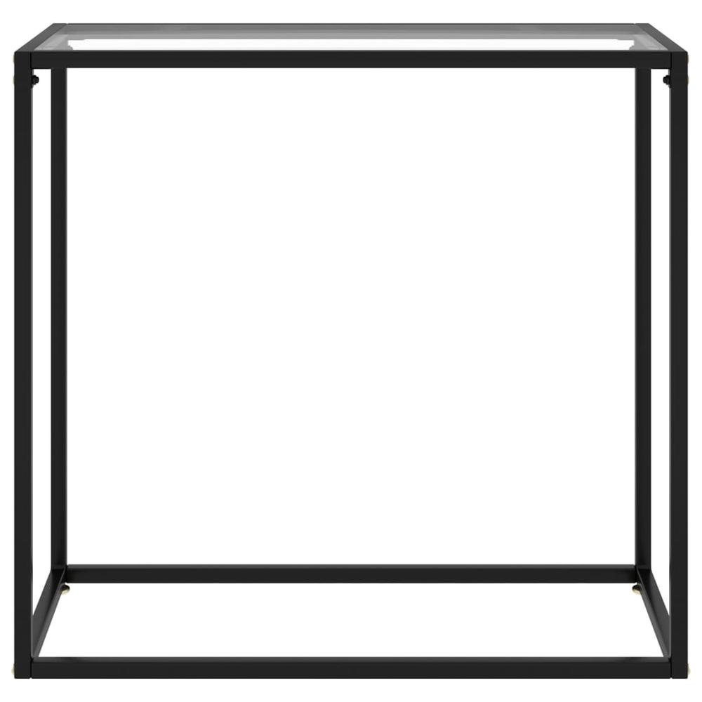 vidaXL Console Table Transparent 31.5"x13.8"x29.5" Tempered Glass 2807