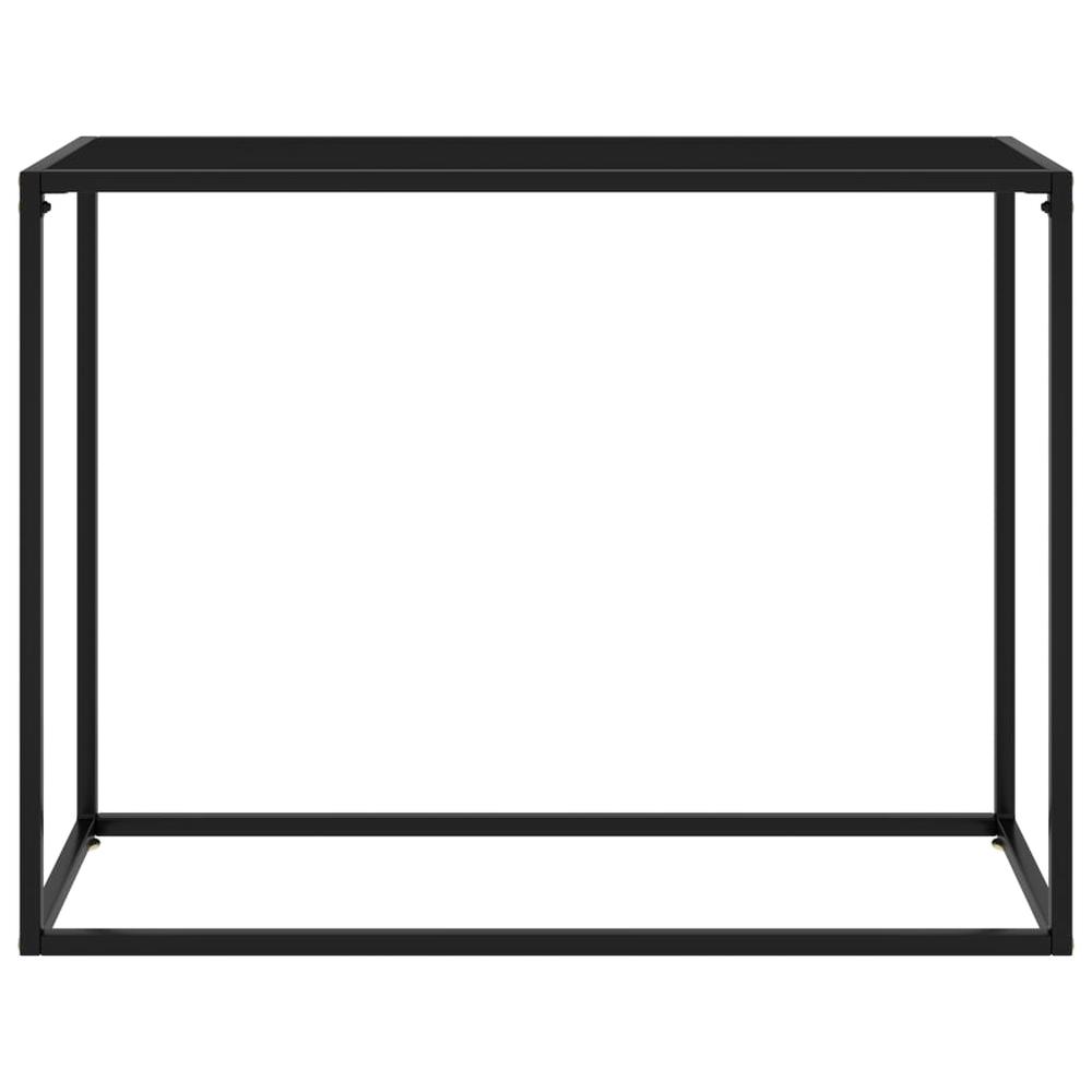 vidaXL Console Table Black 39.4"x13.8"x29.5" Tempered Glass 2812