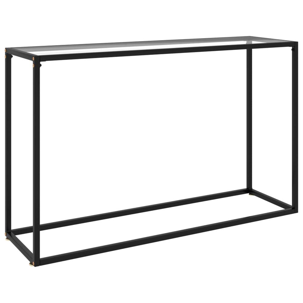 vidaXL Console Table Transparent 47.2"x13.8"x29.5" Tempered Glass 2815