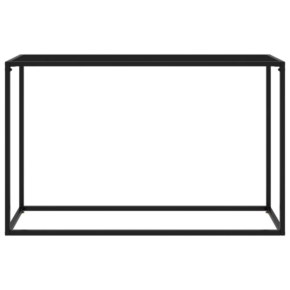vidaXL Console Table Black 47.2"x13.8"x29.5" Tempered Glass 2816