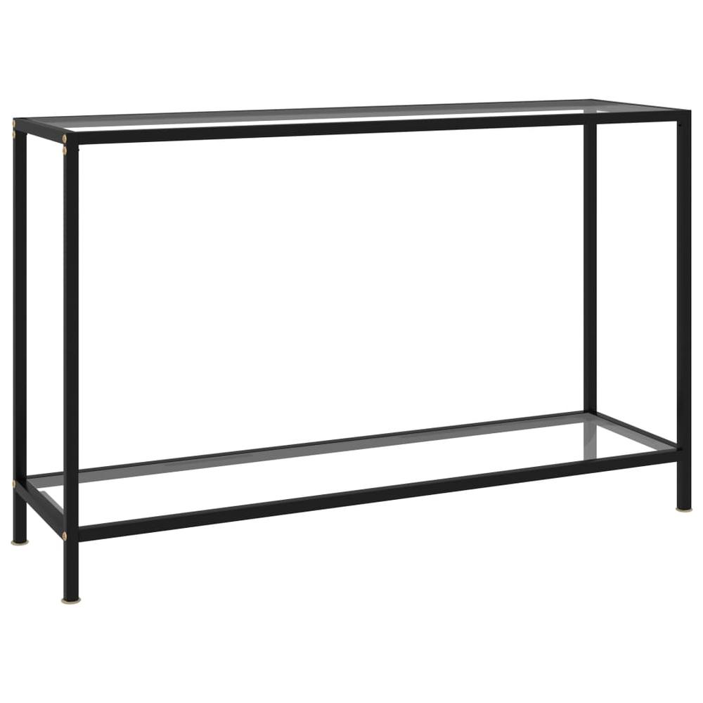 vidaXL Console Table Transparent 47.2"x13.8"x29.5" Tempered Glass 2839