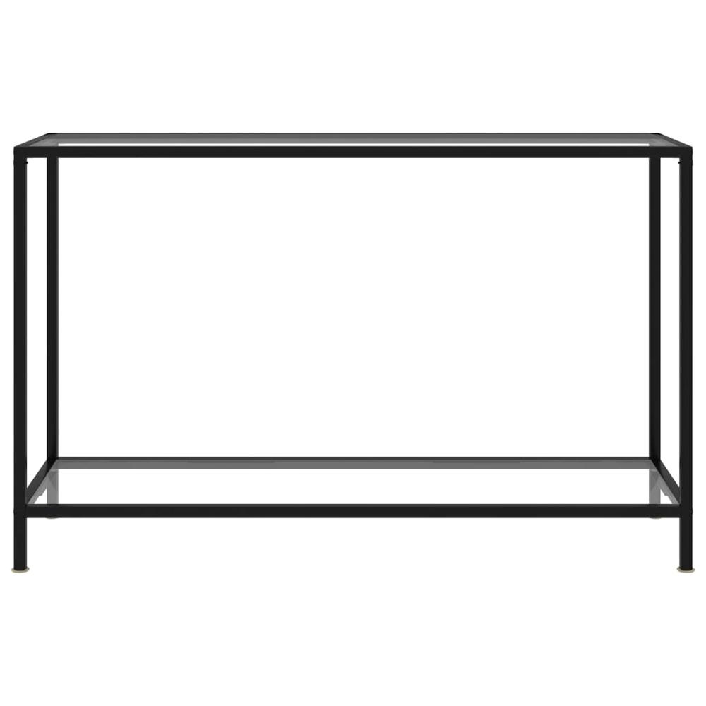 vidaXL Console Table Transparent 47.2"x13.8"x29.5" Tempered Glass 2839