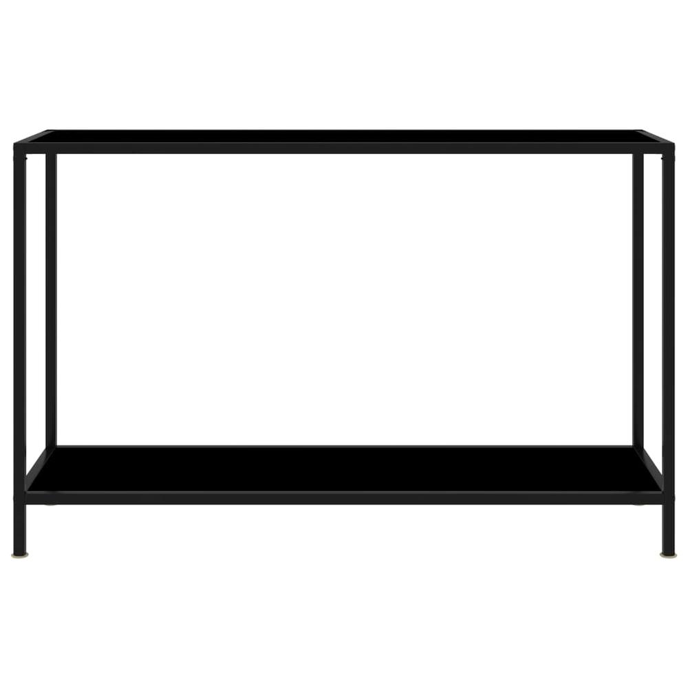 vidaXL Console Table Black 47.2"x13.8"x29.5" Tempered Glass 2840