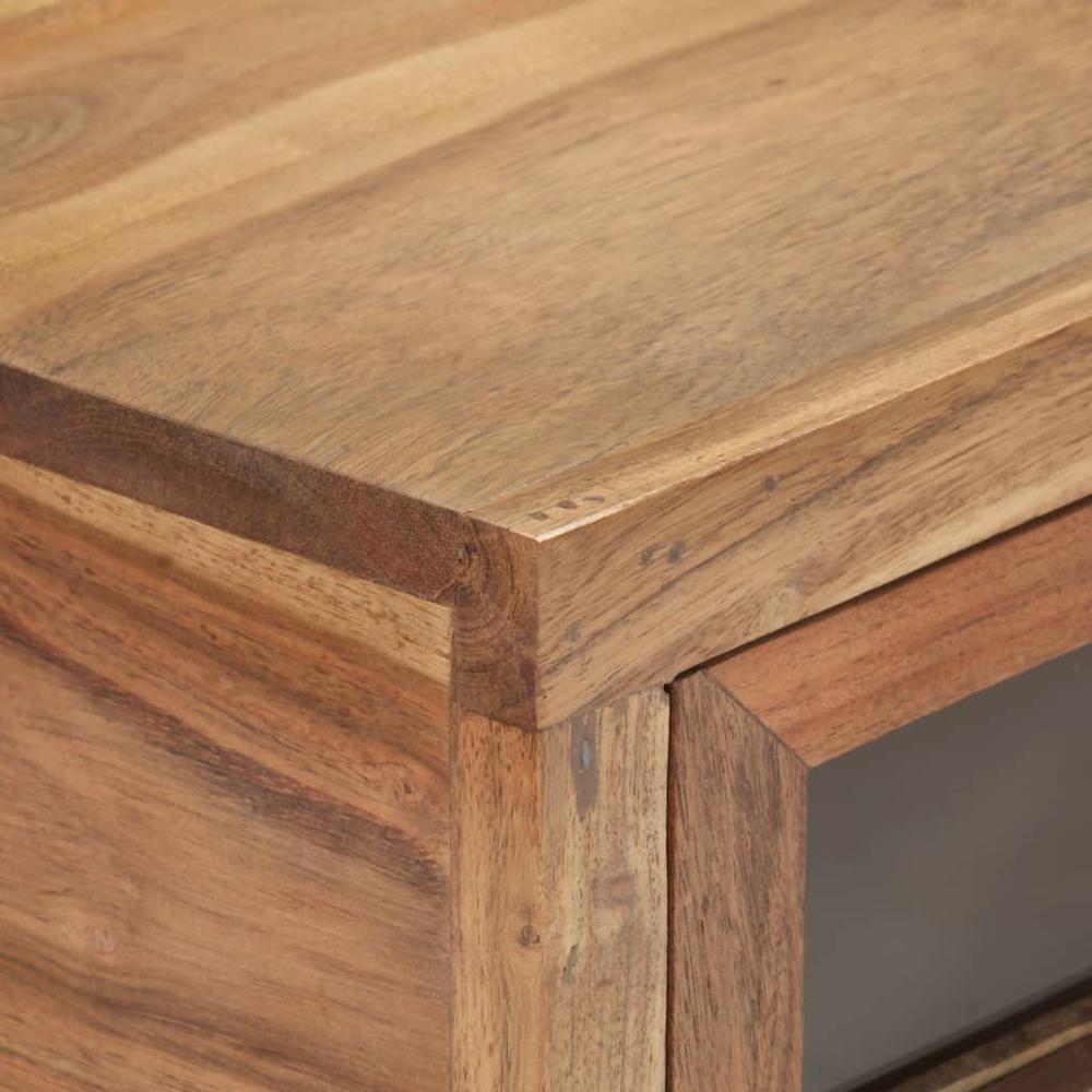 vidaXL Console Table 35.4"x13.8"x29.9" Solid Acacia Wood 3505