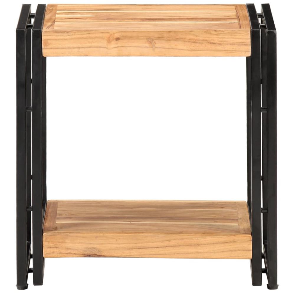 vidaXL Side Table 15.7"x11.8"x15.7" Solid Acacia Wood 0683