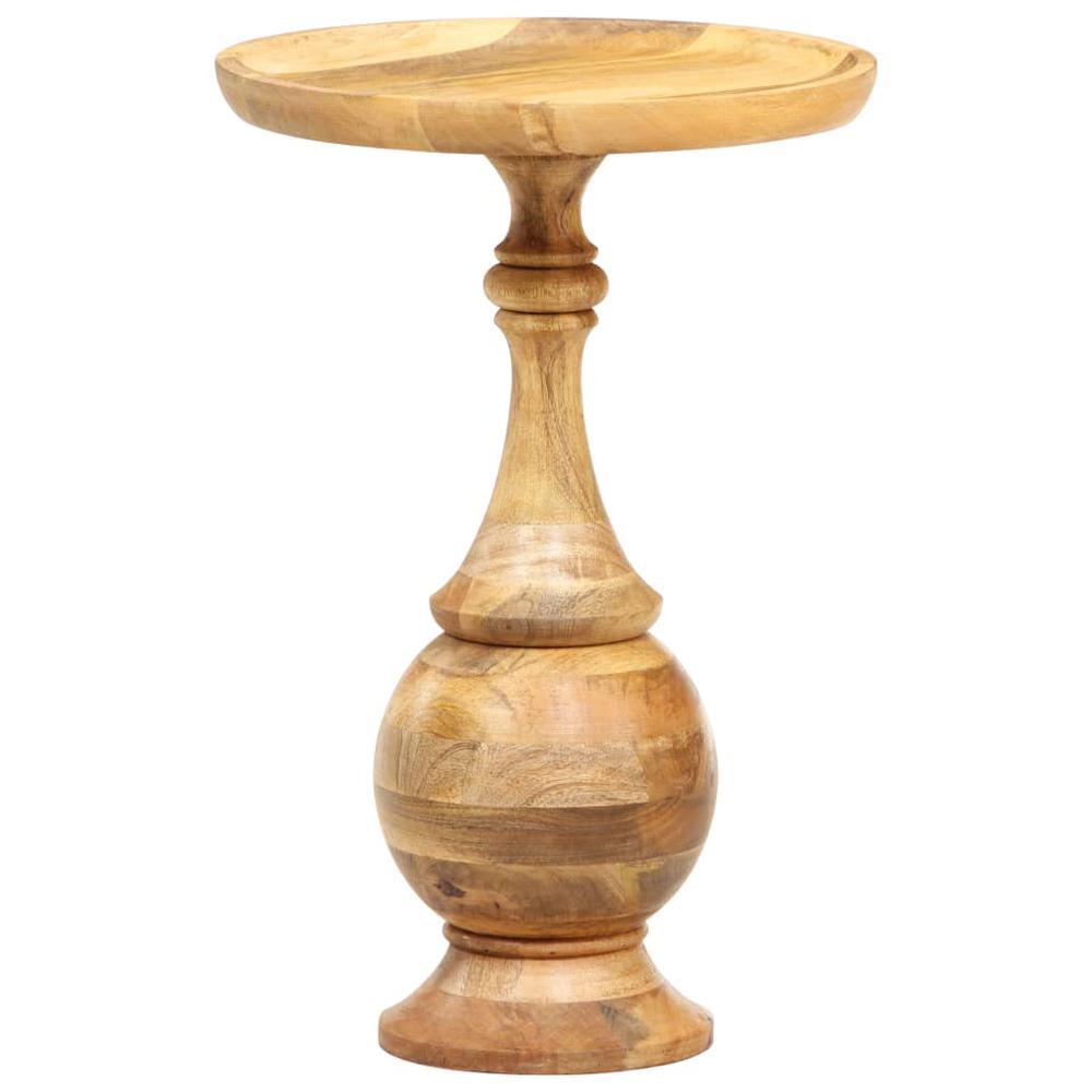 vidaXL Round Side Table 16.9"x16.9"x26" Solid Mango Wood