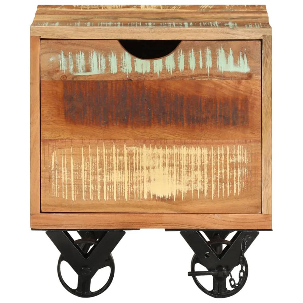 vidaXL Side Table 15.7"x15.7"x17.7" Solid Reclaimed Wood