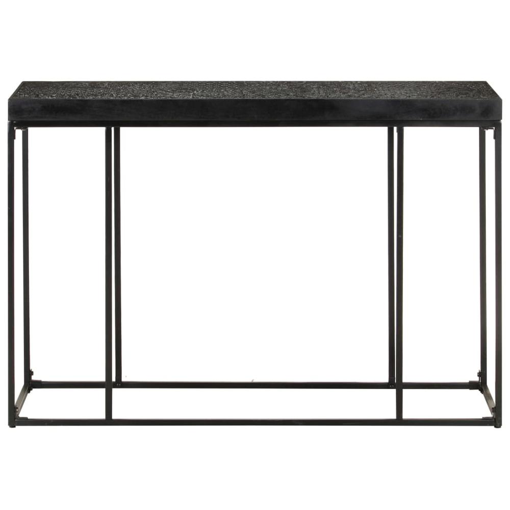 vidaXL Console Table Black 43.3"x13.8"x29.9" Solid Acacia and Mango Wood