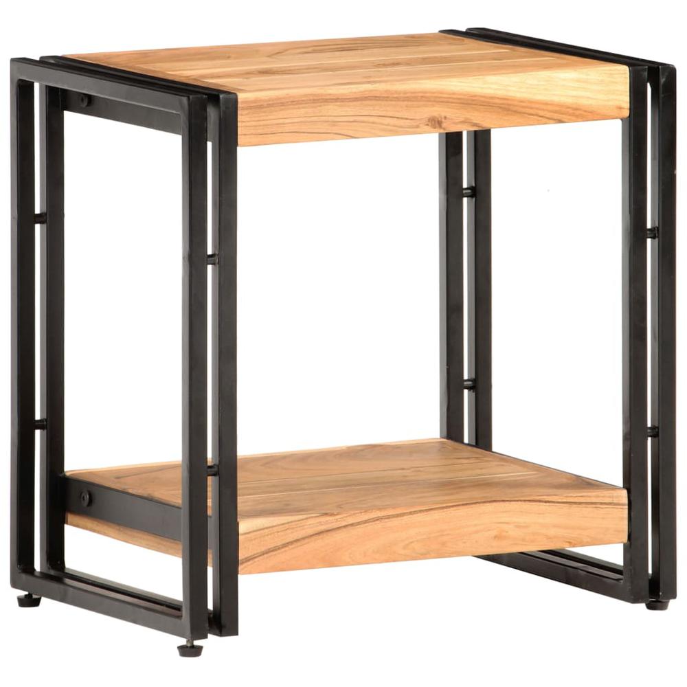 vidaXL Side Table 15.7"x11.8"x15.7" Solid Acacia Wood 0683