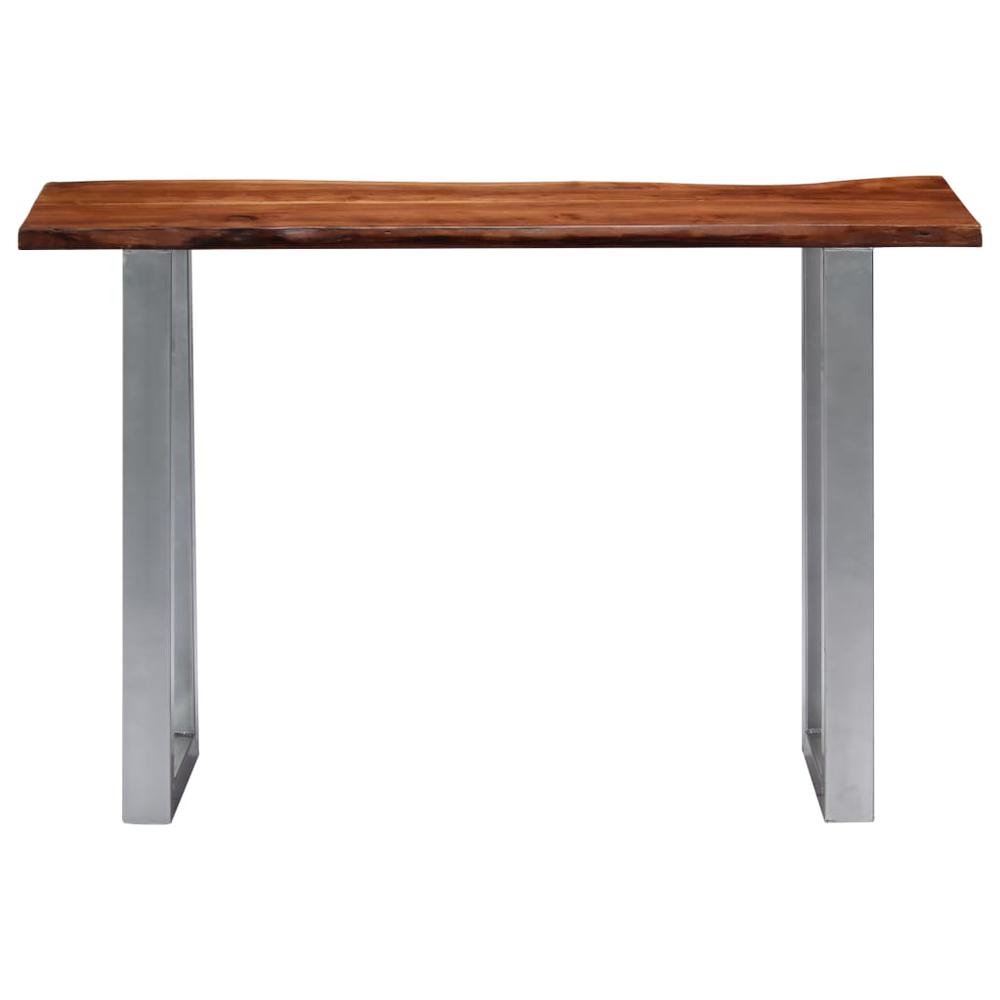 vidaXL Console Table 45.3"x13.8"x29.9" Solid Aacia Wood and Iron