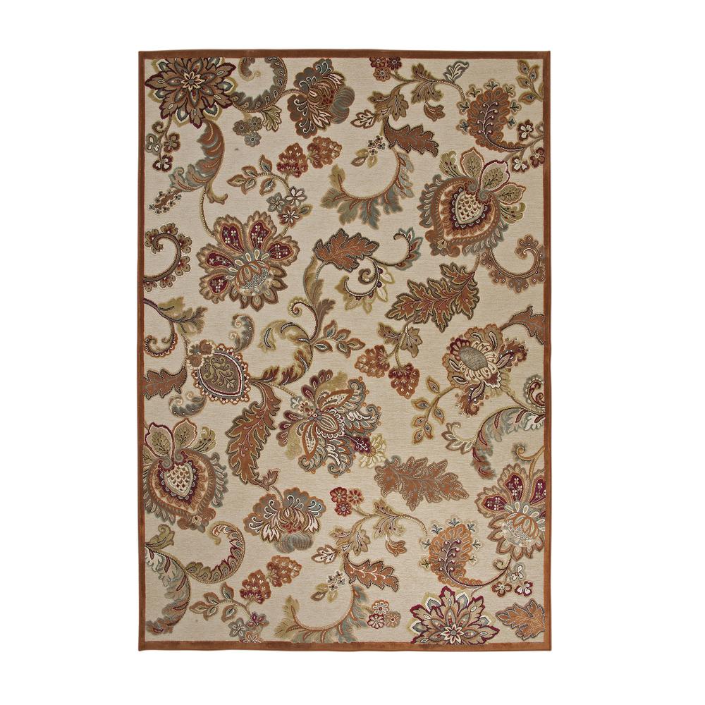 Napa Fulton Ivory/Browns/Tan/Sage Area Rug, 5'3" x 7'6"