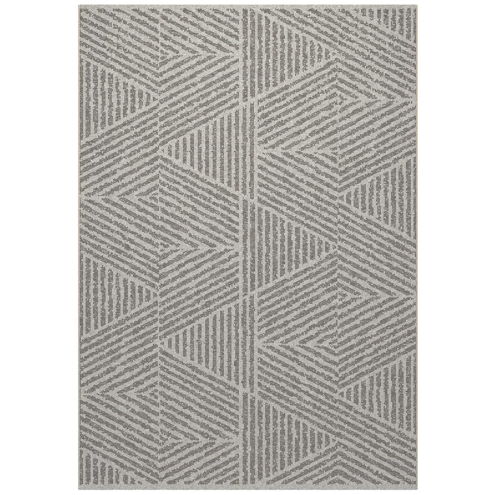 Coastal Pyramids Stone Indoor/ Outdoor Polypropylene Area Rug, 5'3" x 7'6"