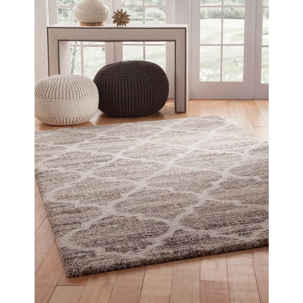 Granada Trellis Ivory/Tan/Brown Area Rug, 7'10" x 10'10"
