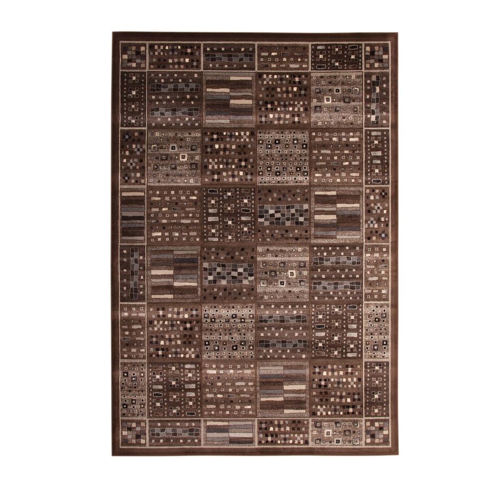 Sonoma Drexel Chocolate/Ivory/Grey Area Rug, 7'10" x 10'1"