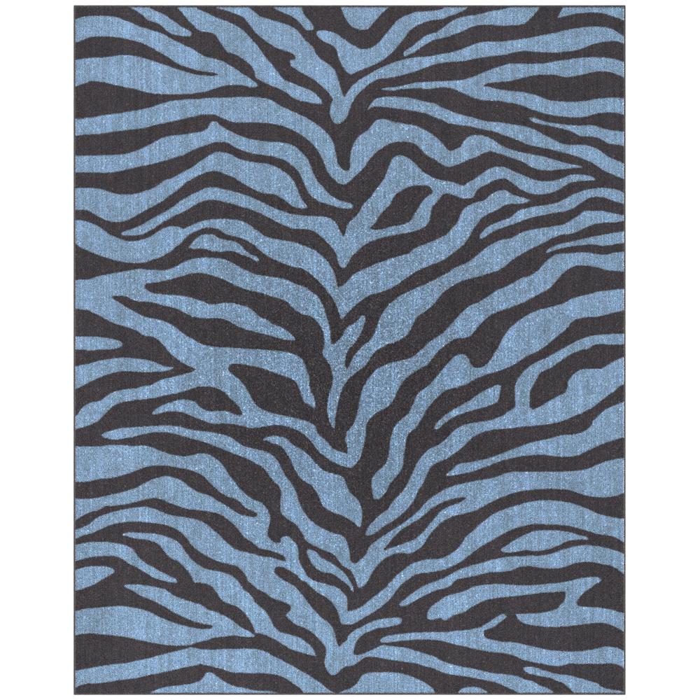Sonoma Tabora Blue and Black Viscose Area Rug, 7'10" x 10'9"