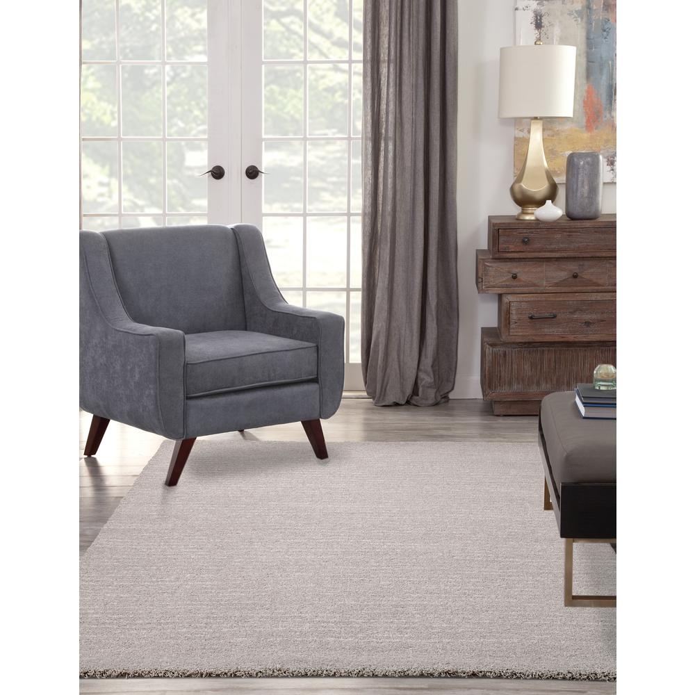 Granada Lola Ivory/ Charcoal Stripe Area Rug, 5'3" x 7'6"