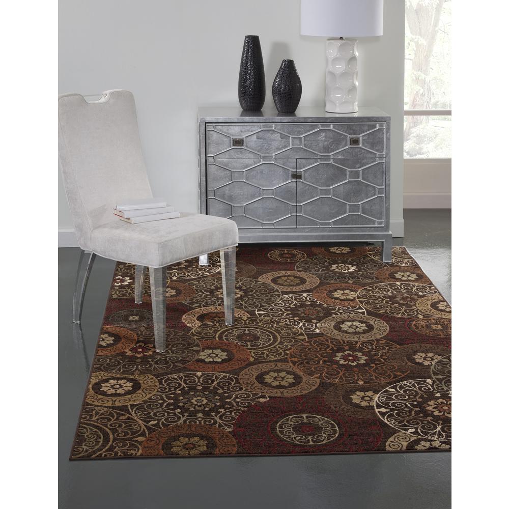 Sonoma Lundy Rust/Brown/Ivory Area Rug, 5'3" x 7'6"