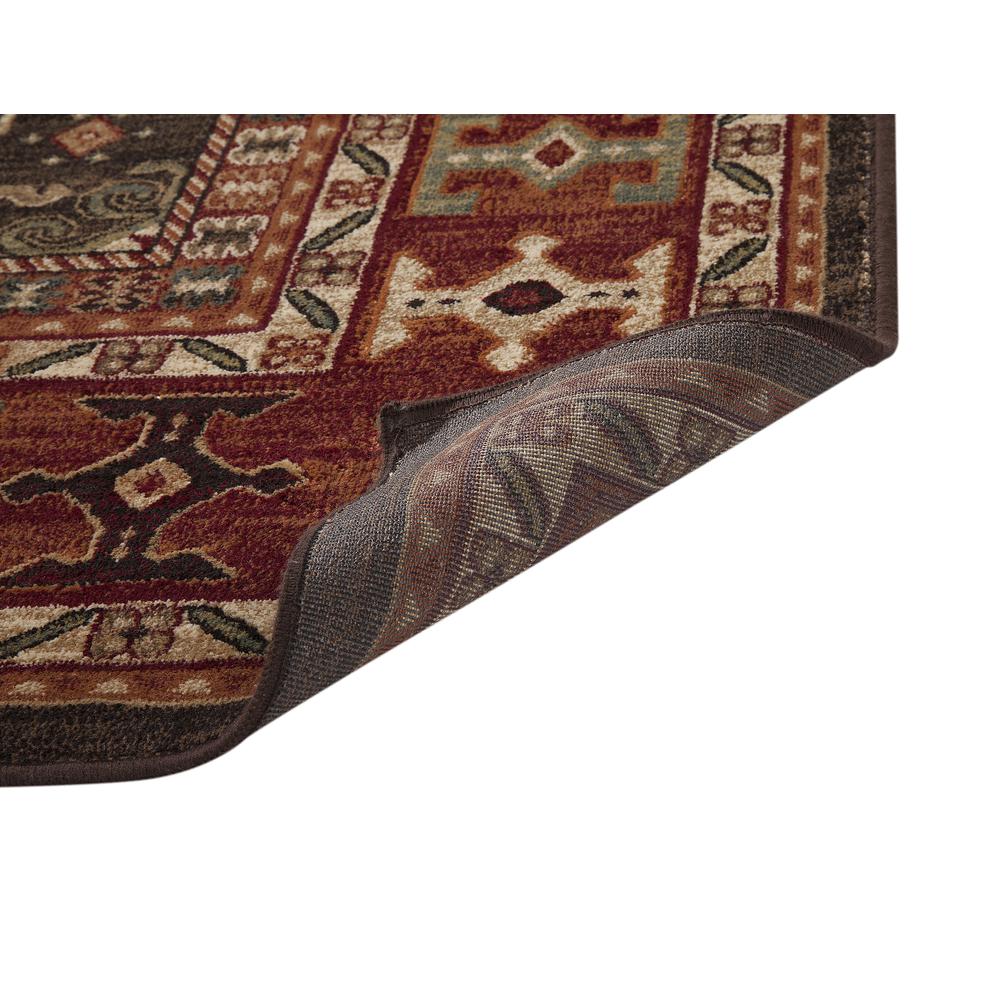 Sonoma Curran Chocolate/Red/Ivory Area Rug, 7'10" x 10'1"