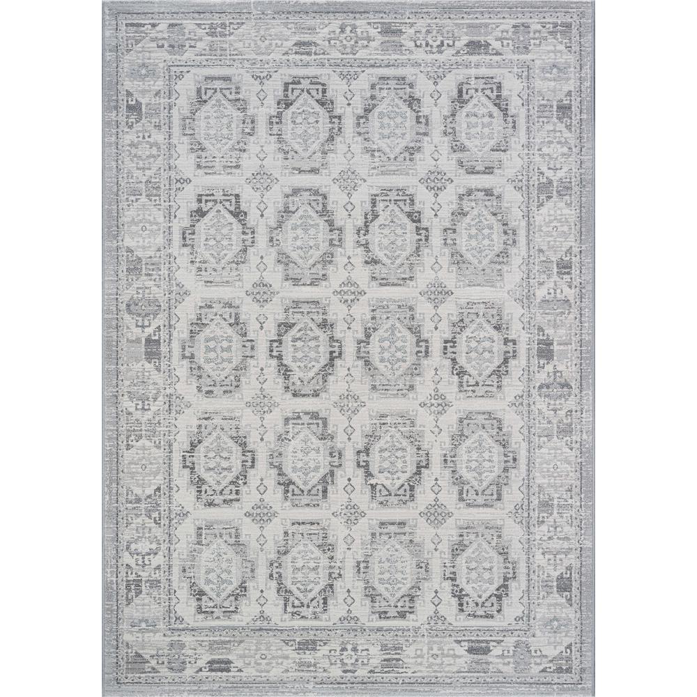 Essentials Whispers Ivory, Gray, and Beige Polypropylene Area Rug, 7'9" x 10'6"