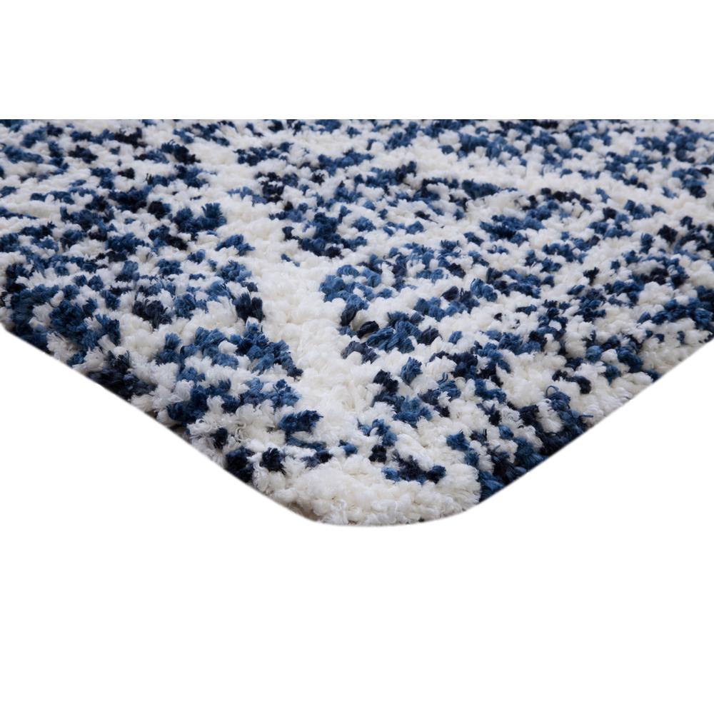 Oasis Delphine Royal Blue and White Polyester Area Rug, 5'3 x 7'6"
