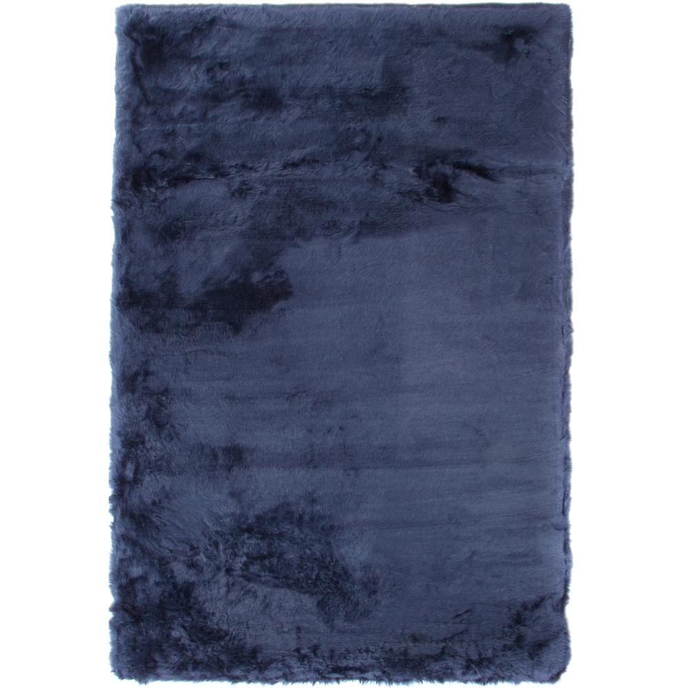 Mink Saphire Faux Fur Area Rug, 8' x 10'