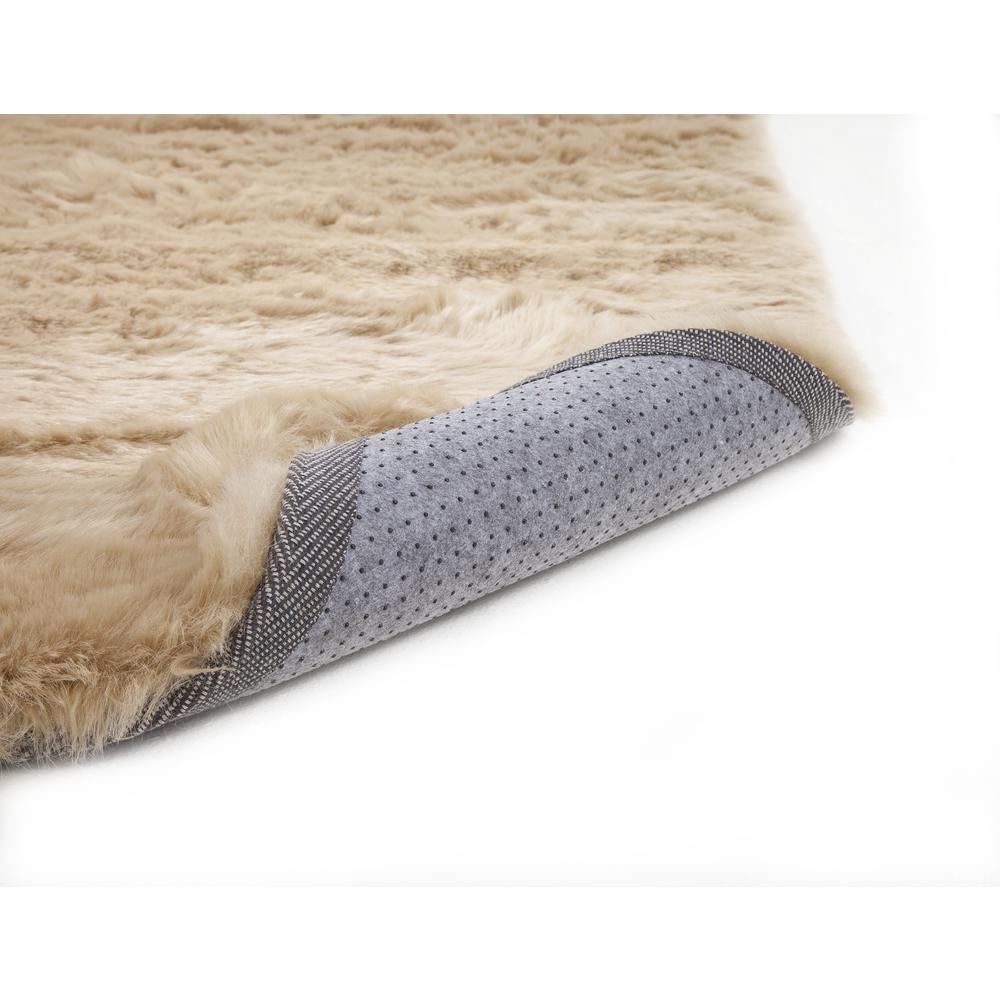 Mink Tan Faux Fur Area Rug, 8' x 10'