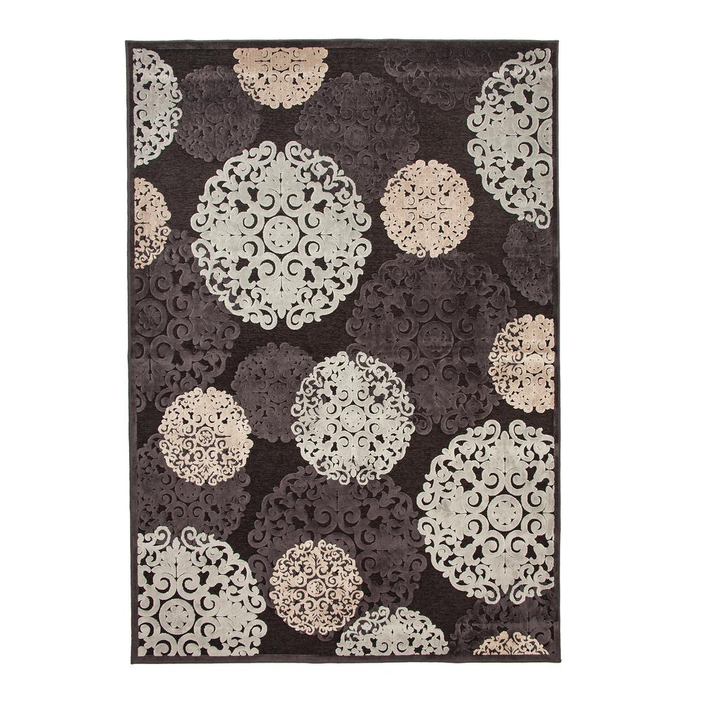 Napa Dante Charcoal/Ivory/Lt. Blue Area Rug, 7'10" x 10'10"