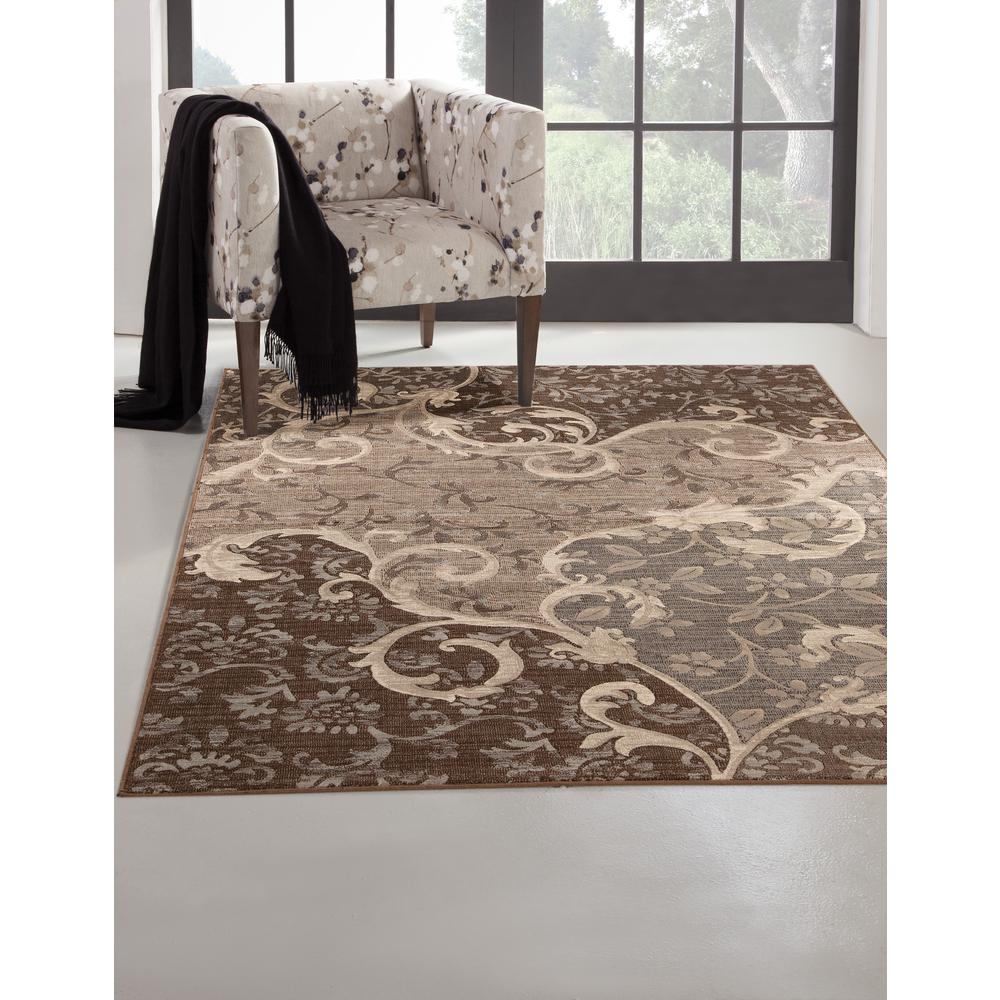 Sonoma Chauncy Grey/Chocolate Area Rug, 5'3" x 7'6"