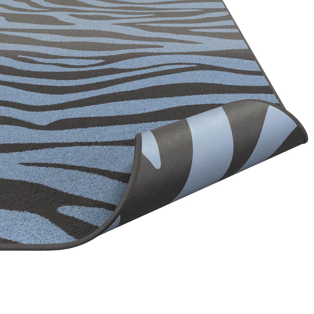 Sonoma Tabora Blue and Black Viscose Area Rug, 5'3" x 7'6"