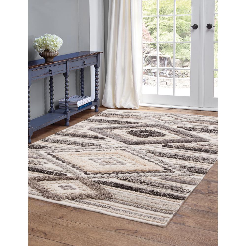 Drake Myra Charcoal/ Grey/ Ivory Area Rug, 8' x 10'