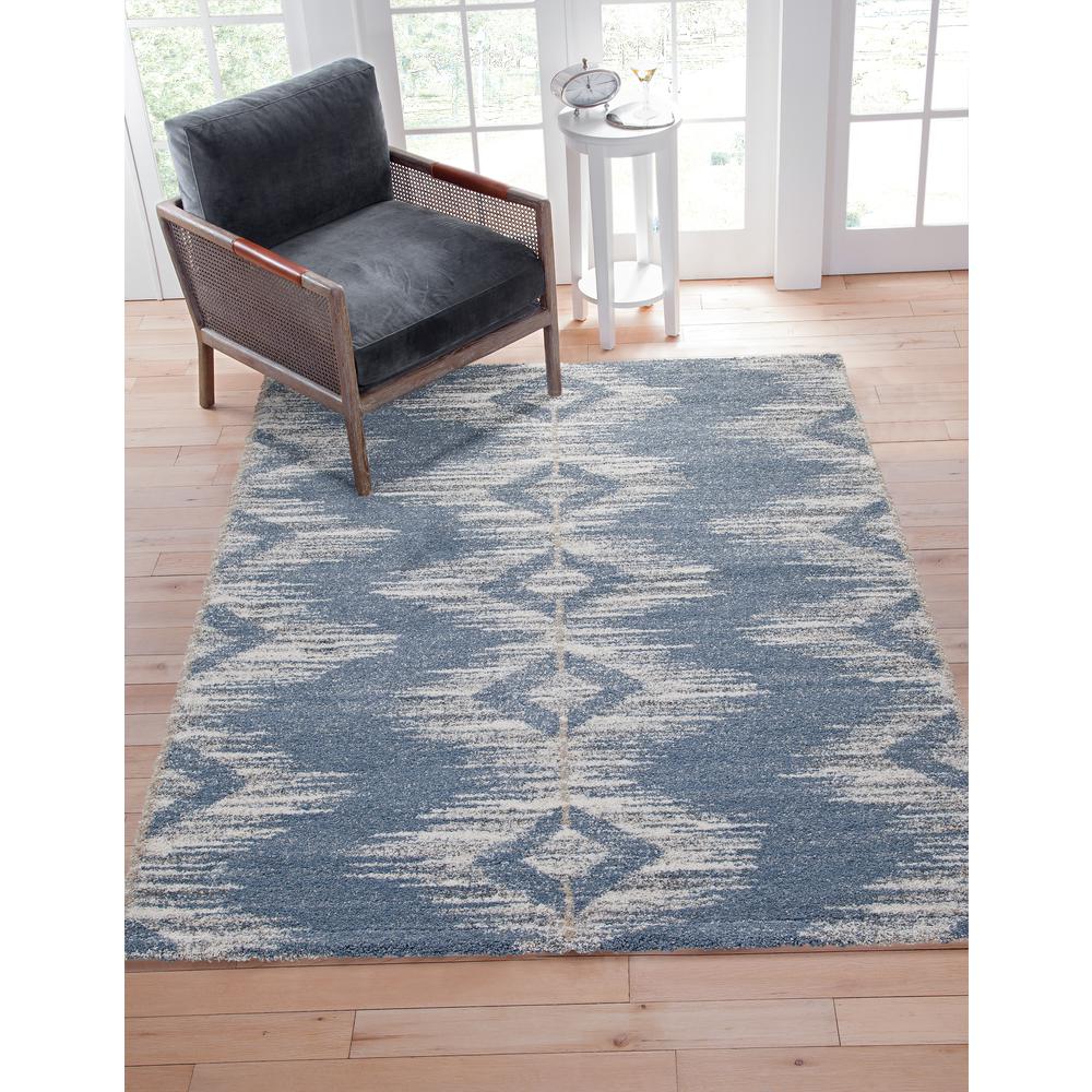 Granada Calista Blue/ Beige/ Ivory Area Rug, 5'3" x 7'6"