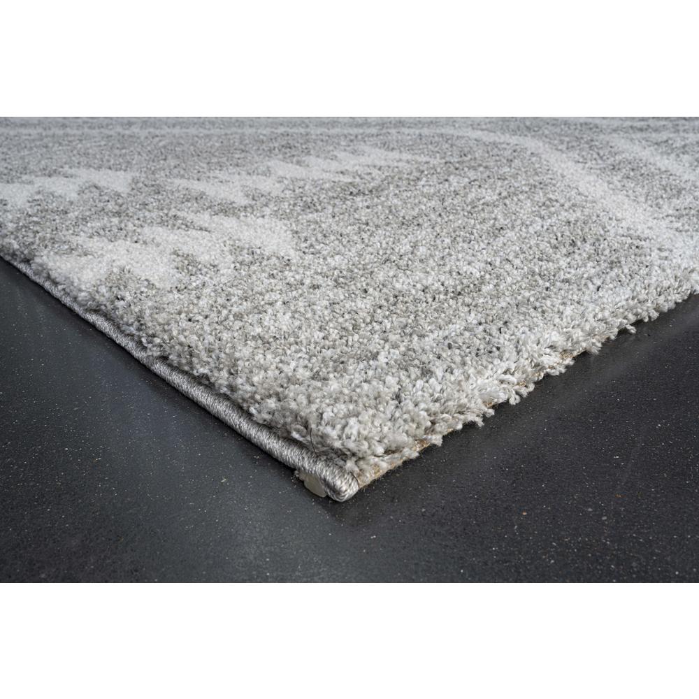 Granada Galen Gray and Ivory Olefin Shag Area Rug, 7' 10" x 10' 10"