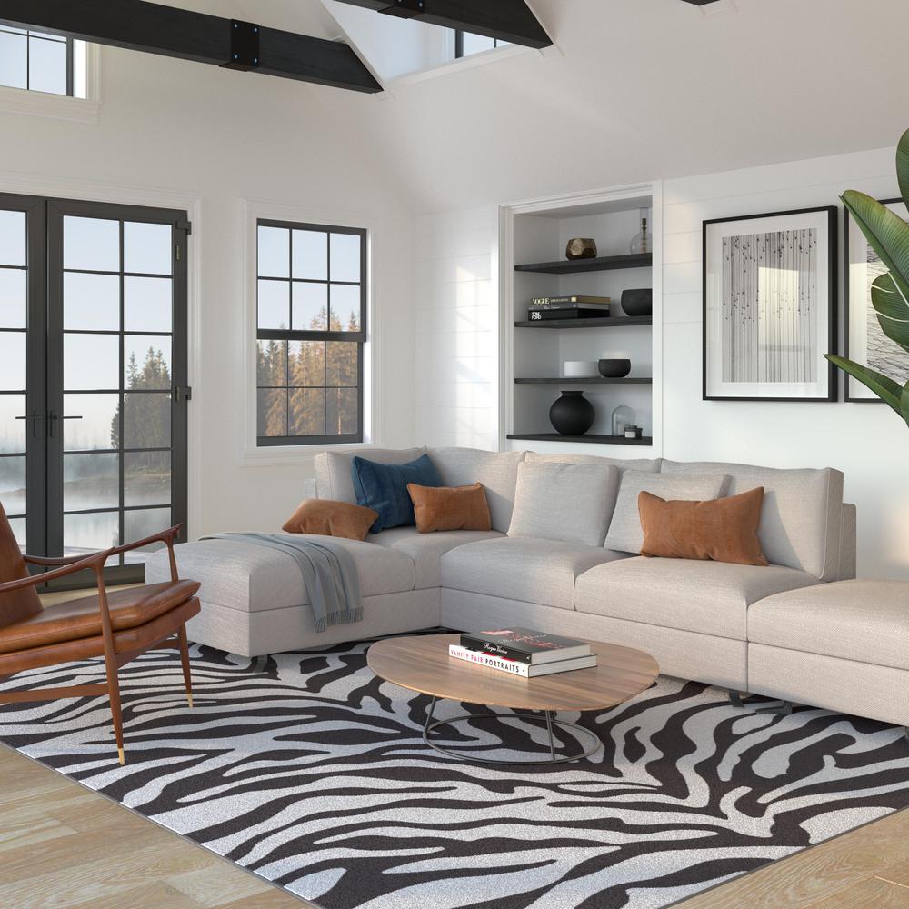 Sonoma Tabora Brown and Gray Viscose Area Rug, 7'10" x 10'9"